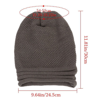 Oversized Women's Knitted Beanie - Slouchy Wool Winter