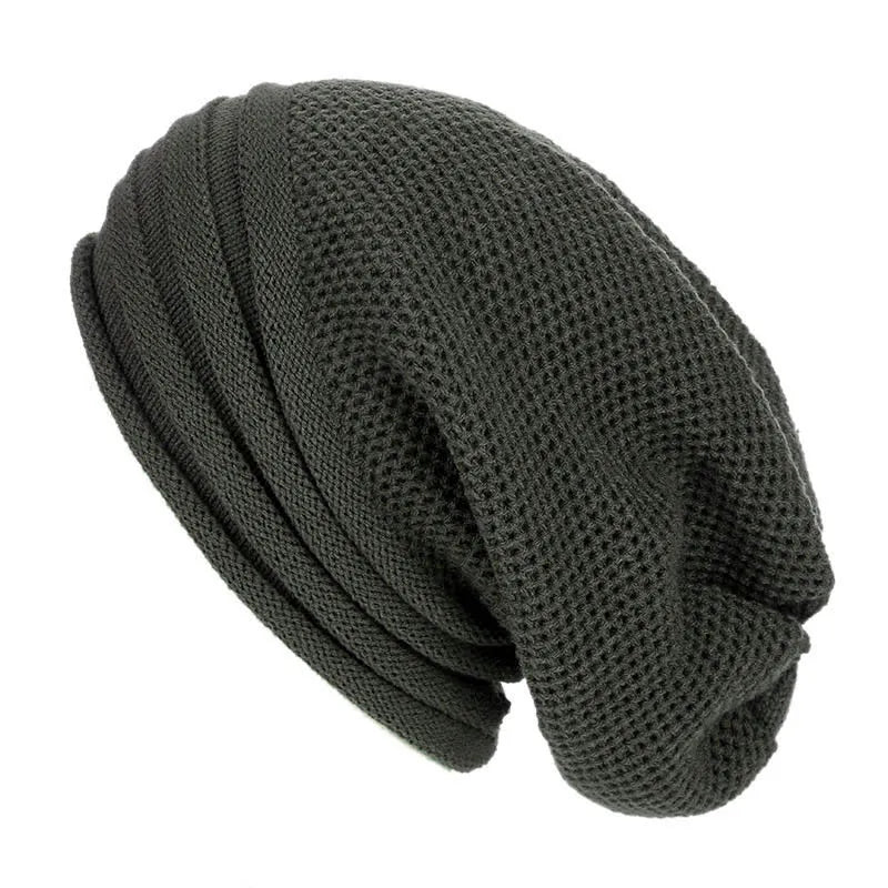 Oversized Women's Knitted Beanie - Slouchy Wool Winter