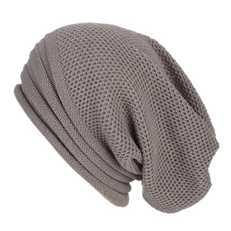 Oversized Women's Knitted Beanie - Slouchy Wool Winter