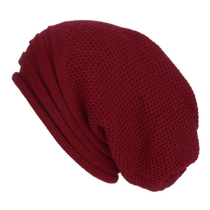 Oversized Women's Knitted Beanie - Slouchy Wool Winter