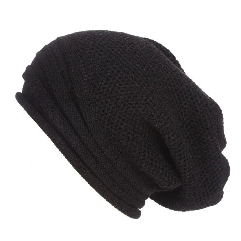Oversized Women's Knitted Beanie - Slouchy Wool Winter