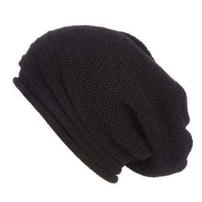 Oversized Women's Knitted Beanie - Slouchy Wool Winter