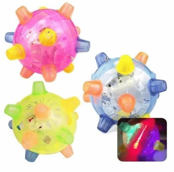 LED-Sprung-Aktivierungsball für Hunde – Interaktives Hundespielzeug mit drehenden Lichtern, TikTok-virales Geschenk