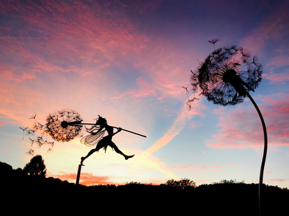 Garden Sculpture Metal Fairy Stake Cottage Fall 2025 Accent