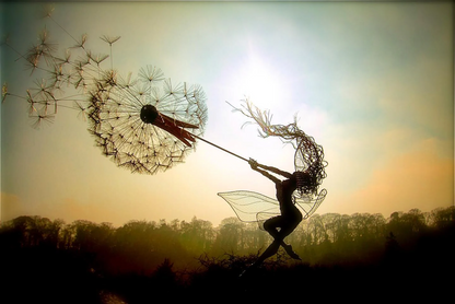 Garden Sculpture Metal Fairy Stake Cottage Fall 2025 Accent