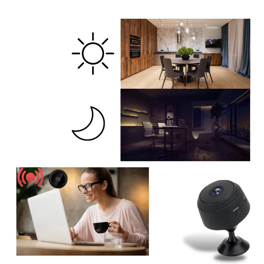 Mini kabellose Sicherheitskamera Magnetische Halterung Innen WiFi Kamera Herbst 2025 Nachtsicht Bewegungsalarme