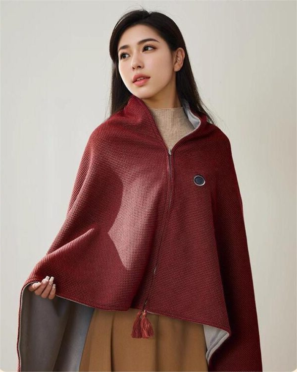 Châle chauffant portable grande taille en polaire nuageuse, enveloppe douillette pour l'hiver, idée cadeau 2026 pour la maison