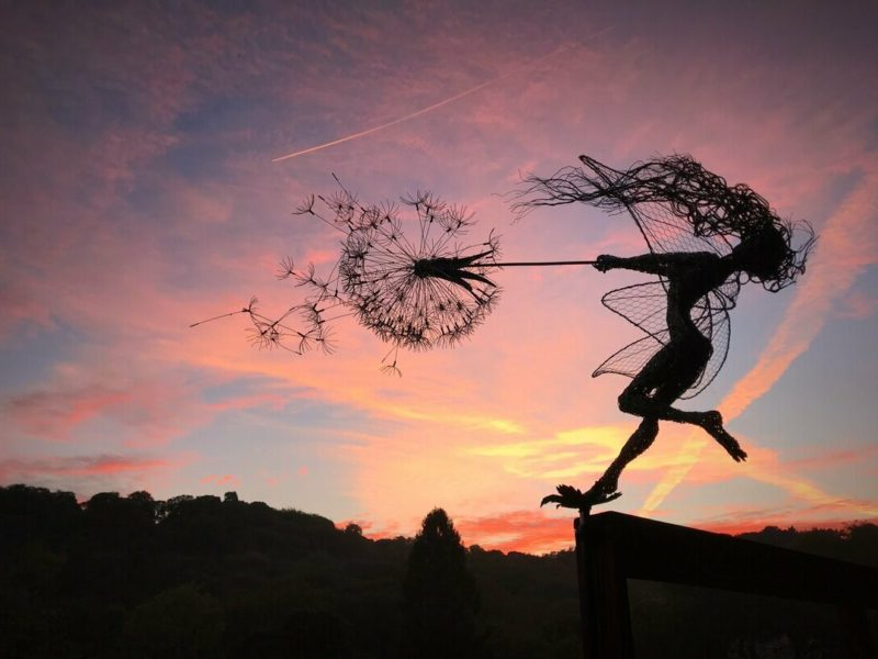 Garden Sculpture Metal Fairy Stake Cottage Fall 2025 Accent