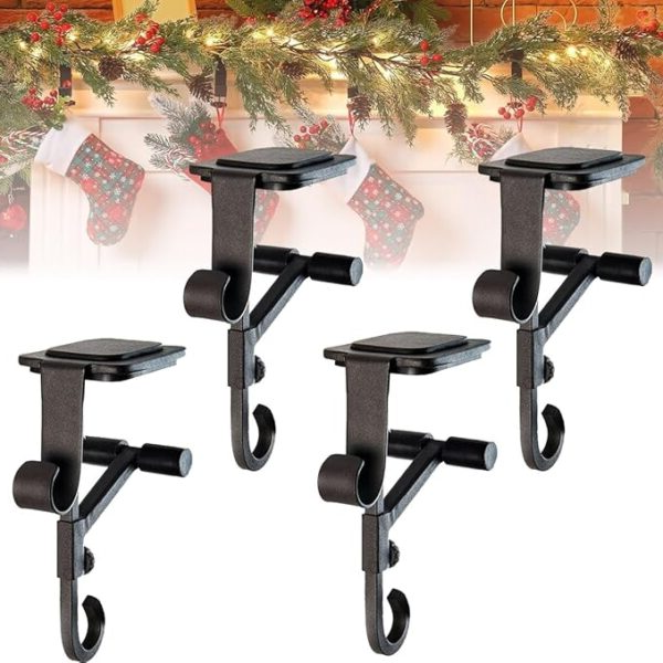 Stocking Hangers Heavy Duty 2in1 Garland And Mantel Decor Holiday 2025 No Slip 20 Lb Capacity