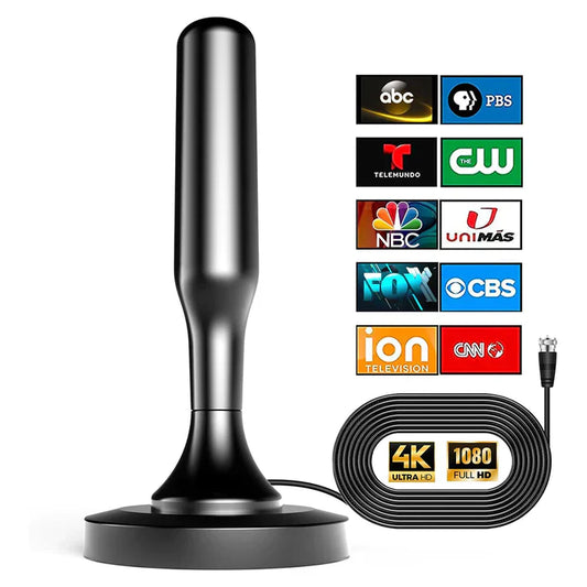 Antena HDTV 4K Receptor de TV Digital Magnético Antena OTA Resistente a la Intemperie Regalo para Cortadores de Cable Otoño 2025