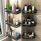 Aluminum Alloy Bathroom Shelf - No Drill Home Organizers for Shampoo, Kitchen Storage, Waterproof Design