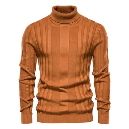 Fitted Men’s Turtleneck Sweater - Slim Knit For Winter