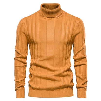 Fitted Men’s Turtleneck Sweater - Slim Knit For Winter