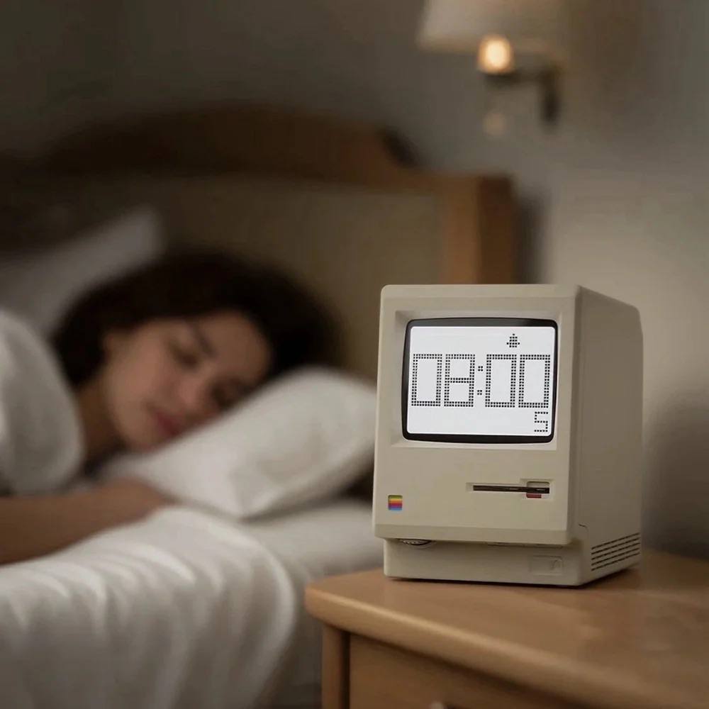 Retro Alarm Clock With Digital Display Desktop Decor Inspired By Vintage Computers Fall 2025 Gift