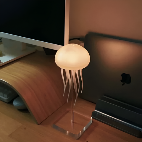 LED Jellyfish Lamp – Color-Changing RGB Voice-Activated Night Light