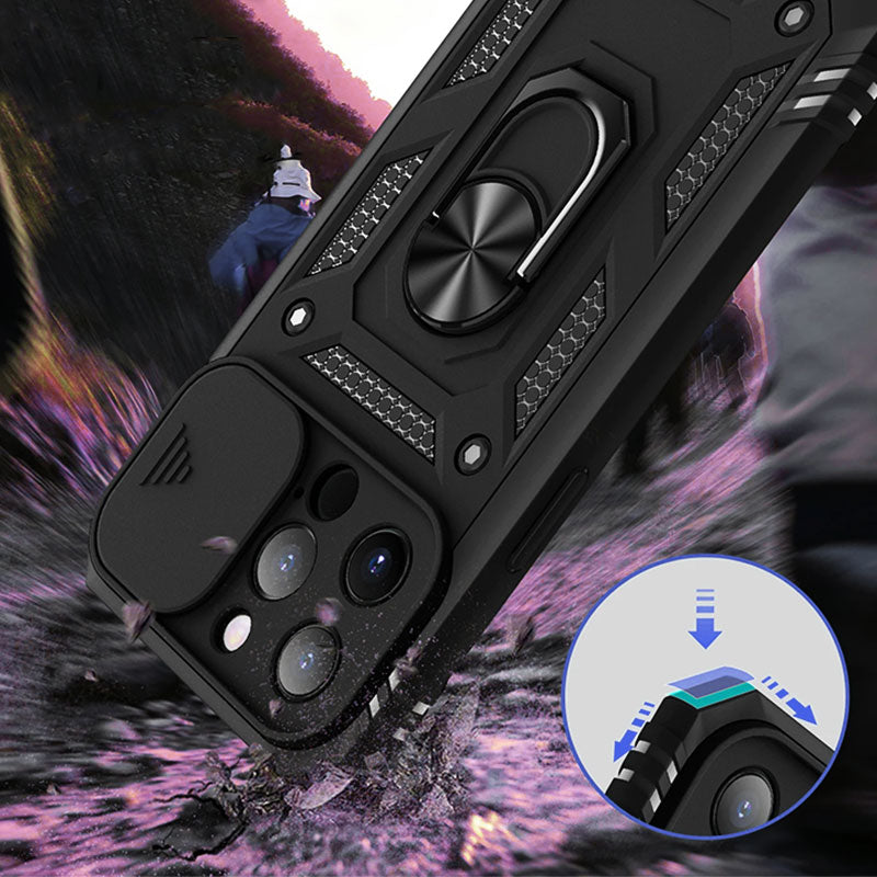 Magnetisk telefoncover robust ringfodstøtte Fall 2025
