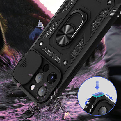 Magnetisk telefoncover robust ringfodstøtte Fall 2025