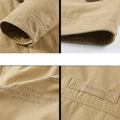 Veste de travail respirante et durable pour homme - Col chemise, coton