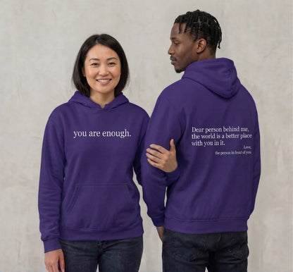 Warm Unisex Hoodie - Graphic Front-Pocket Hoodie With Back Print, Fleece-Lined, Casual Wear