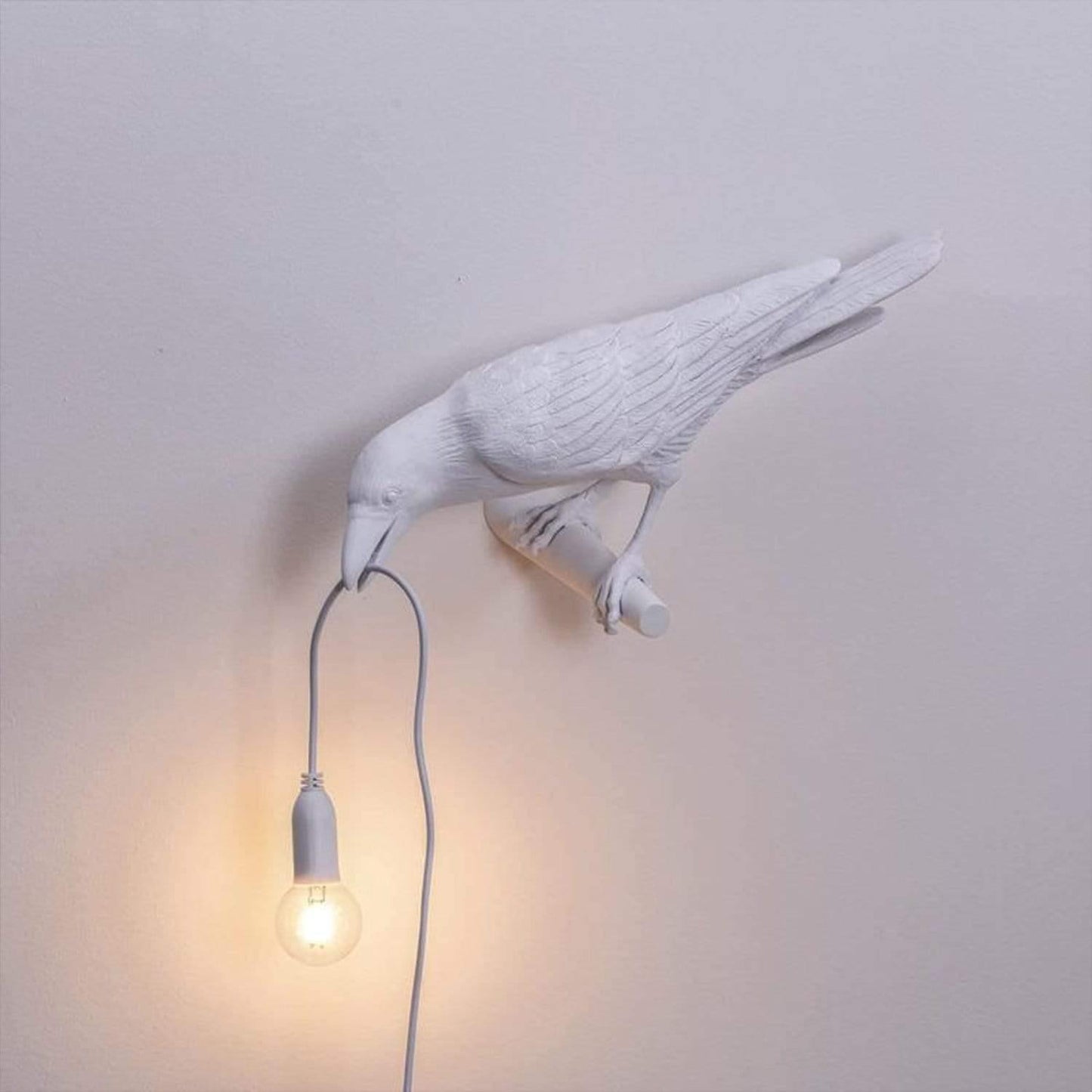 Elegant Raven Bird Lamp - 12" Elegant Nightstand Light, Cozy Home Accent