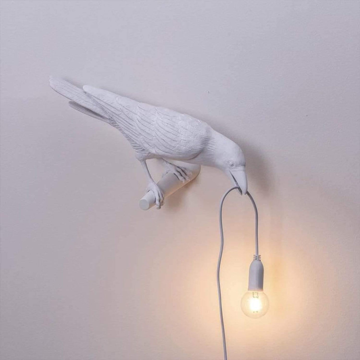 Elegant Raven Bird Lamp - 12" Elegant Nightstand Light, Cozy Home Accent