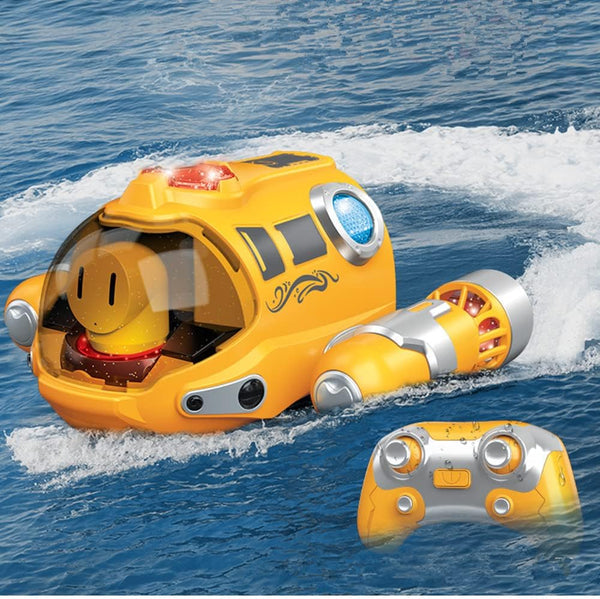 Waterproof Remote Control Motorboat with Dual Propellers - Fun RC Steamboat for Kids, Perfect Pool Toy