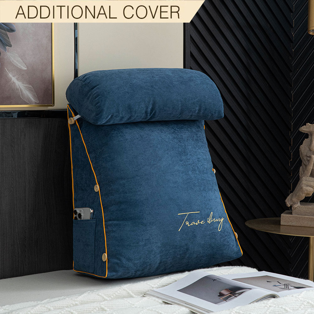 Luxury Backrest Reading Pillow Replacement Cover Set