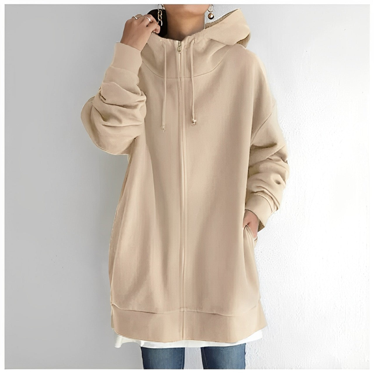 Warm Womens Fleece Hoodie - Oversized, Brushed Fleece