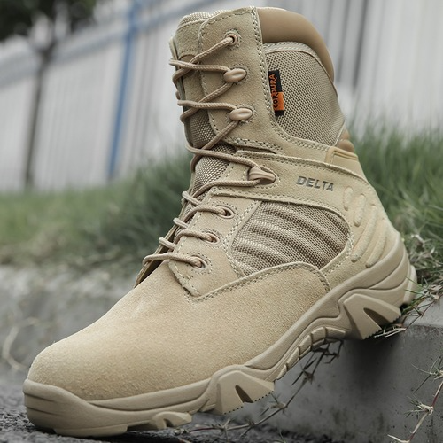Supportive Men's Hiking Boots - High Ankle Suede, Winter