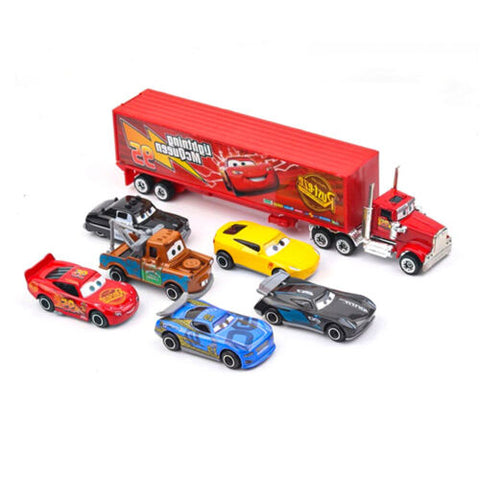 Disney Pixar Cars 3 Juego de juguetes de metal fundido a presión - 7 piezas Rayo McQueen y Jackson Storm Regalo para niños