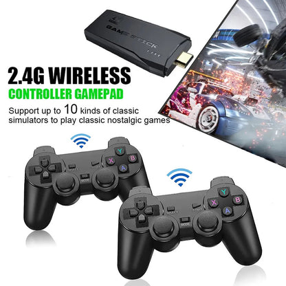 4K TV Game Stick 64GB Retro Gaming Console – TikTok Viral Fall 2025, 20,000+ Games, Includes 2 Wireless Controllers