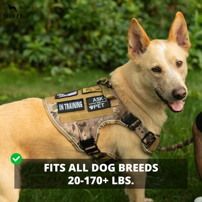 Dog Harness No-Pull Tactical Front Clip With 4 Quick-Release Buckles Reflective Strips Top Handle Fall 2025