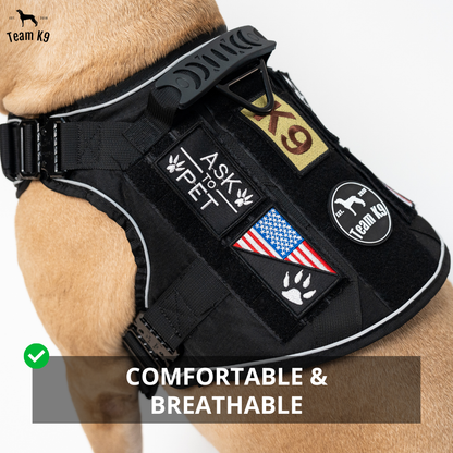 Dog Harness No-Pull Tactical Front Clip With 4 Quick-Release Buckles Reflective Strips Top Handle Fall 2025