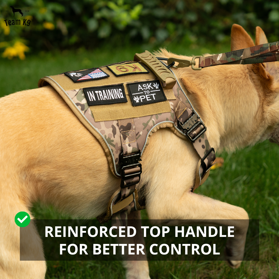 Dog Harness No-Pull Tactical Front Clip With 4 Quick-Release Buckles Reflective Strips Top Handle Fall 2025