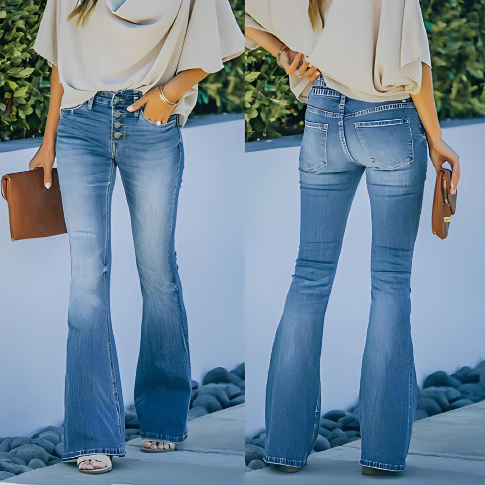 Women's Vintage Jeans, Sculpting Fit, High Waist, Soft Breathable Denim, Casual Everyday Wear, Various Sizes Available-1