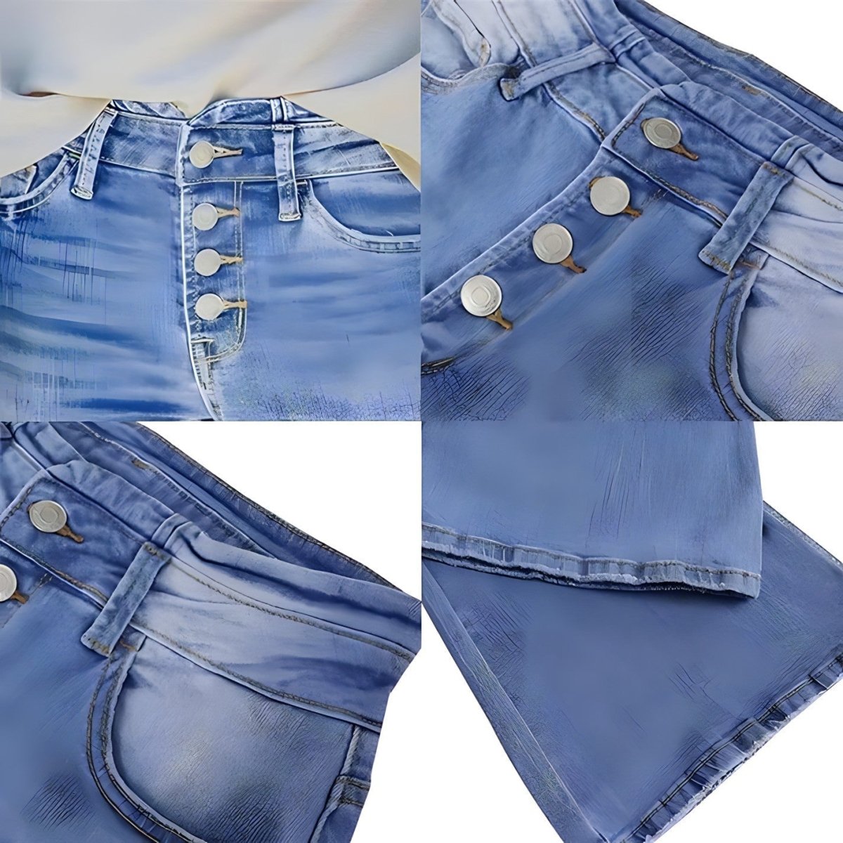 Women's Vintage Jeans, Sculpting Fit, High Waist, Soft Breathable Denim, Casual Everyday Wear, Various Sizes Available-5