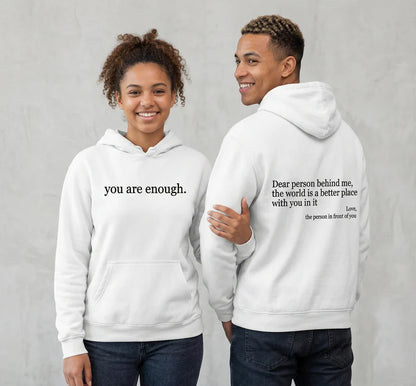 Warm Unisex Hoodie - Graphic Front-Pocket Hoodie With Back Print, Fleece-Lined, Casual Wear
