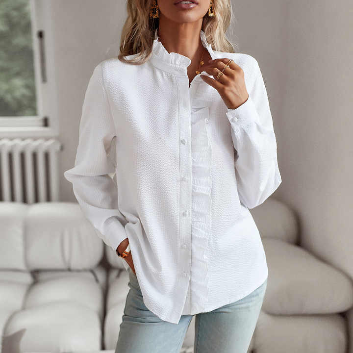 Airy Loose Fit Blouse for Women in Soft Breathable Fabric - Stylish Summer Top Available in Multiple Colors-3