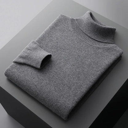 Soft Classic Men's Turtleneck Sweater - Cashmere, Warm Wear